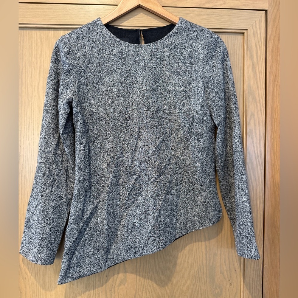 Vintage Emporio Armani Textured Women's Asymmetrical Made Italy Wool Top / EU40